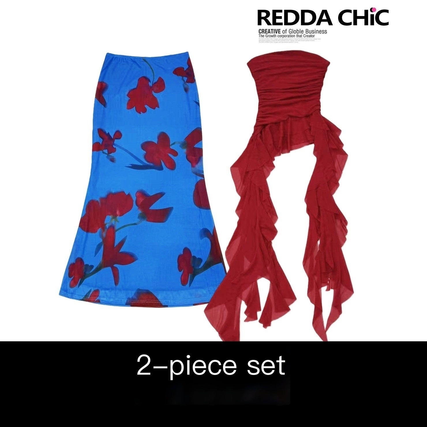 REDDACHIC_Beach_Asymmetrical_Colorblock_Printed_Strapless_Bodycon_Women'S_Maxi_Skirts_MISSTT