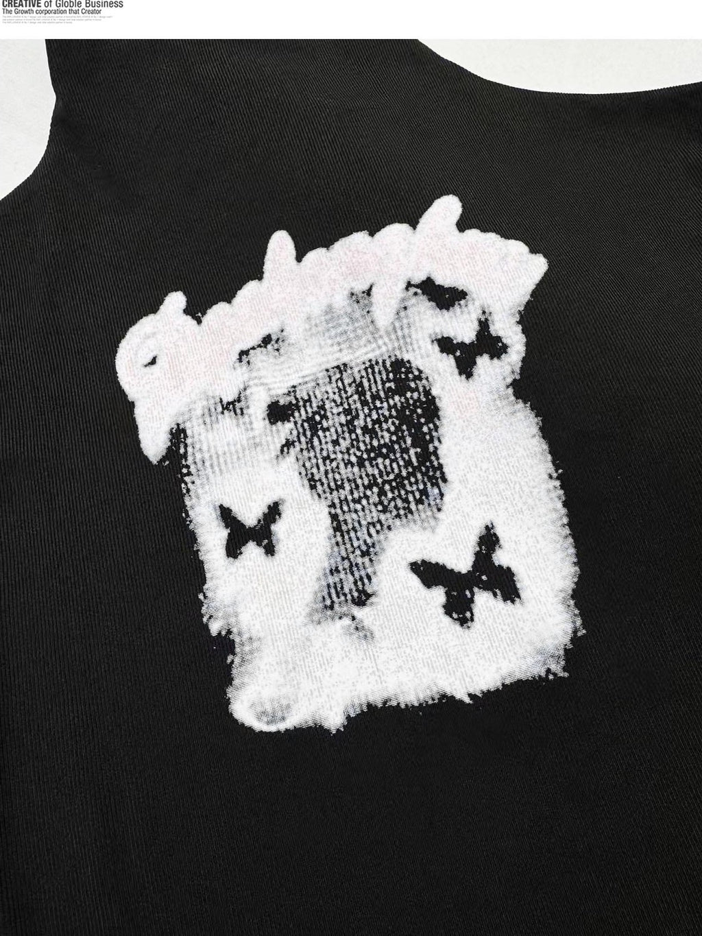 REDDACHIC Black Print Cinched Waist Mock Neck Women'S Polyester Short Sleeve T-Shirts