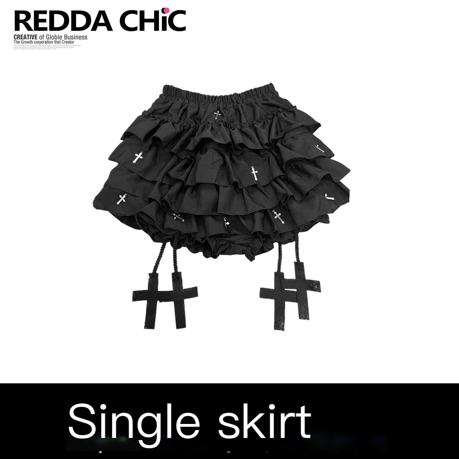 REDDACHIC_Black_Red_Gothic_Buttoned_Collar_Bodycon_Slim_Women'S_Cotton_Blend_Mini_Skirts_MISSTT