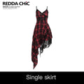 REDDACHIC_Black_Red_Plaid_Gothic_Asymmetric_Lace_Tie_Waist_Women'S_Slip_Midi_Dresses_MISSTT