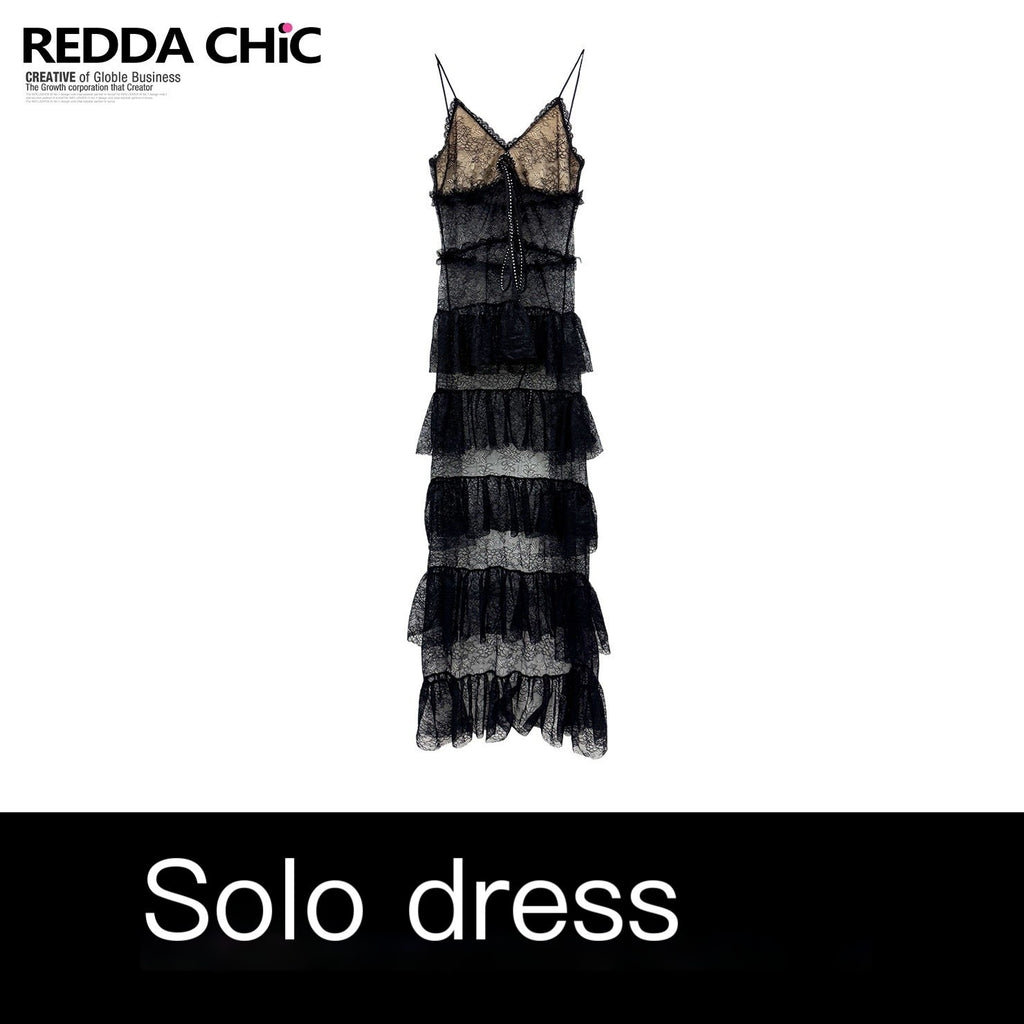 REDDACHIC_Black_Tiered_Cake_Lace_Spaghetti_Strap_Women'S_Composite_Lace_Slip_Mini_Dresses_MISSTT
