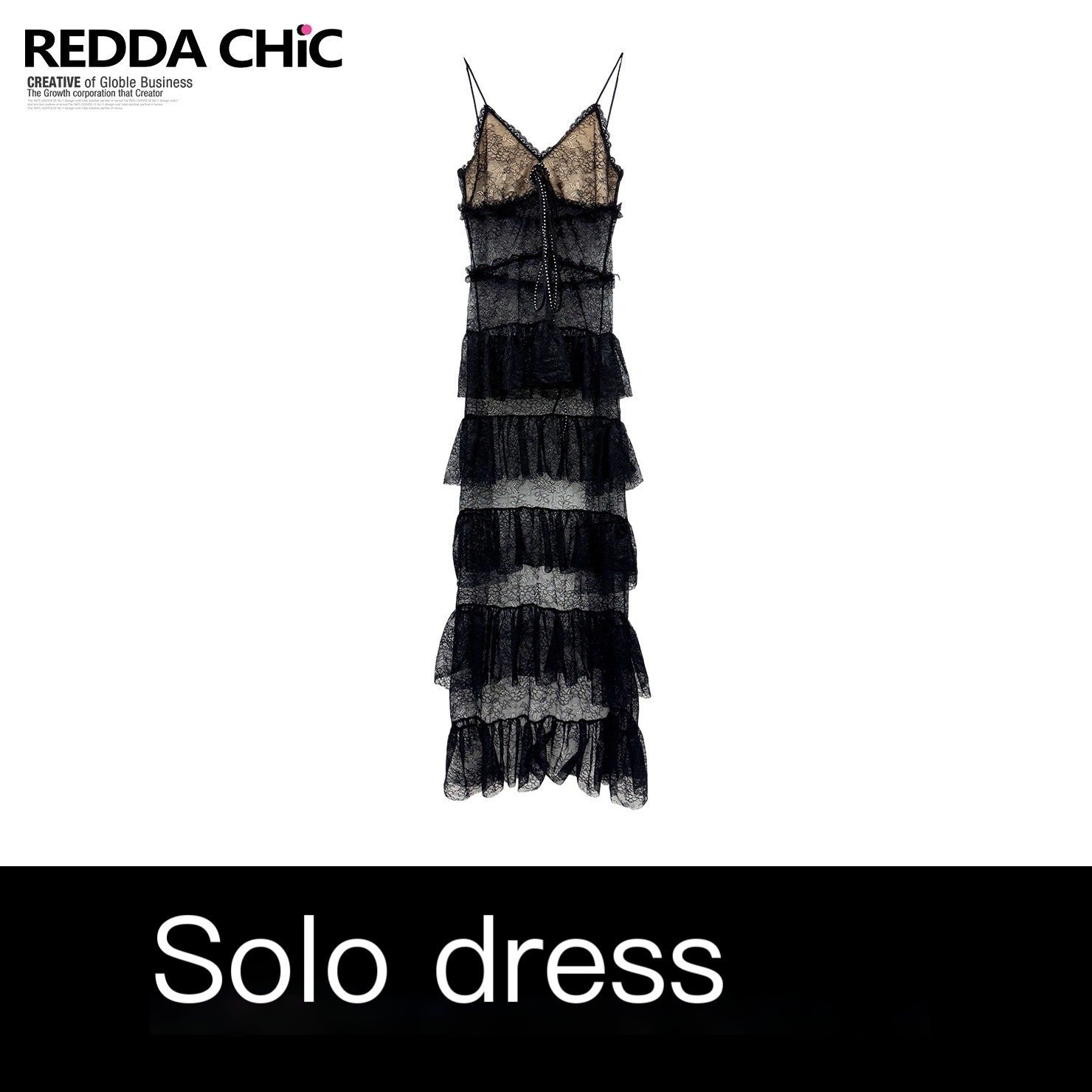 REDDACHIC_Black_Tiered_Cake_Lace_Spaghetti_Strap_Women'S_Composite_Lace_Slip_Mini_Dresses_MISSTT