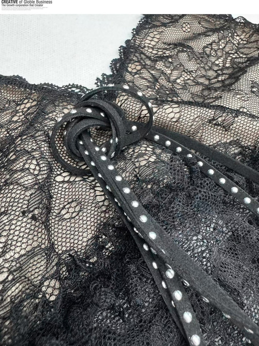 REDDACHIC Black Tiered Cake Lace Spaghetti Strap Women'S Composite Lace Slip Mini Dresses