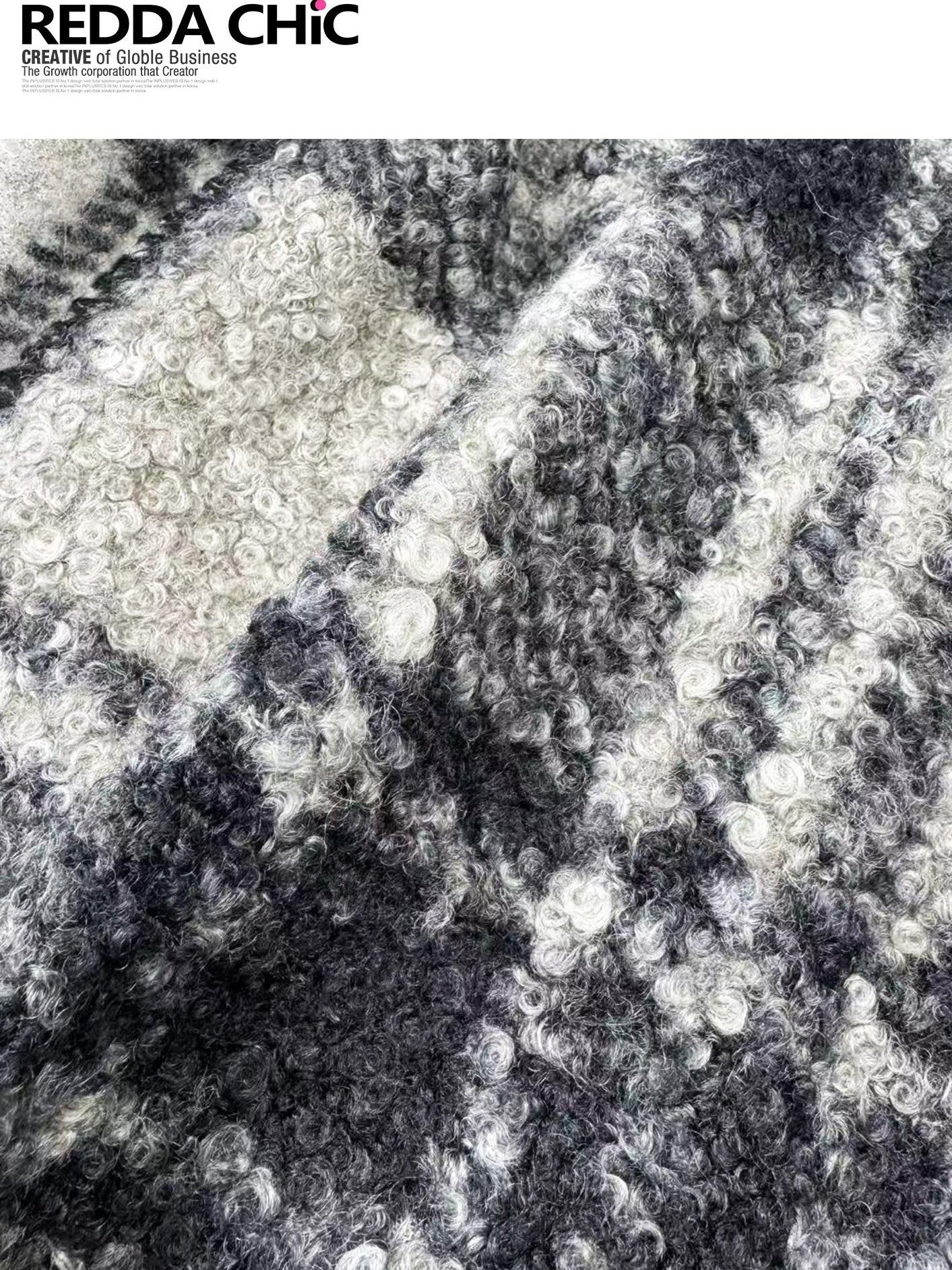 REDDACHIC Black White Check Hooded Asymmetrical Cape Women'S Wool Boucle Cardigans