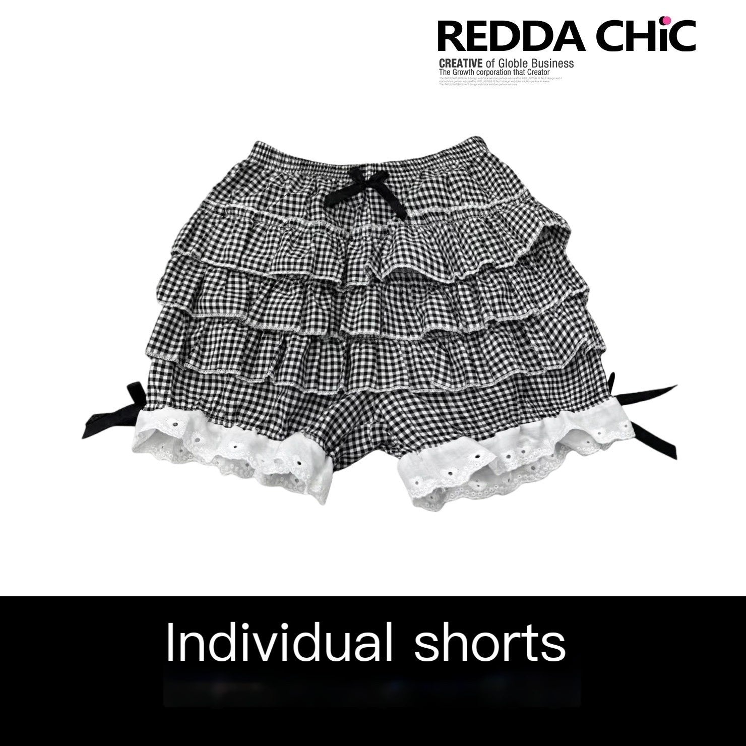 REDDACHIC_Black_White_Plaid_Layered_Cake_Pleated_Bow_Princess_Women'S_Mini_Skirts_MISSTT
