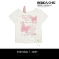 REDDACHIC_Butterfly_Print_One_Shoulder_Drawstring_Ripped_Women'S_Short_Sleeve_T-Shirts_MISSTT