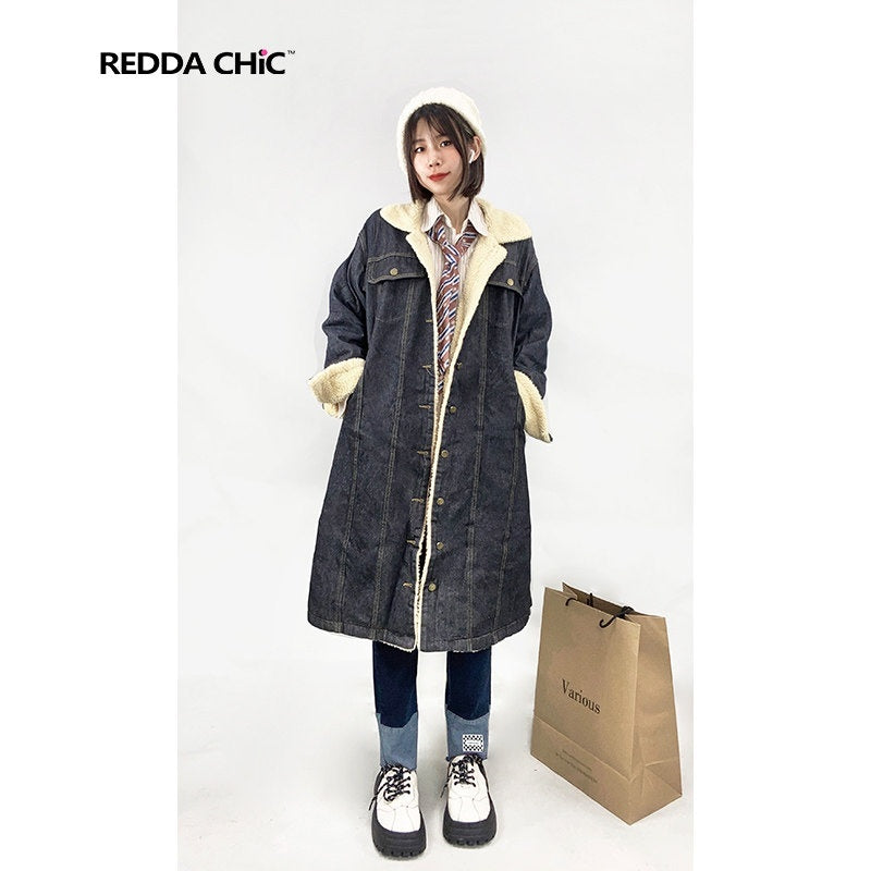 REDDACHIC_College_Shearling_Collar_Mid_Length_Loose_Fit_Women'S_Cotton_Puffer_Jackets_MISSTT