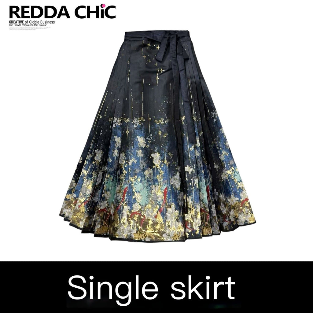 REDDACHIC_Dark_Embroidered_Gradient_Pleated_Ma_Mian_Women'S_Polyester_Maxi_Skirts_MISSTT
