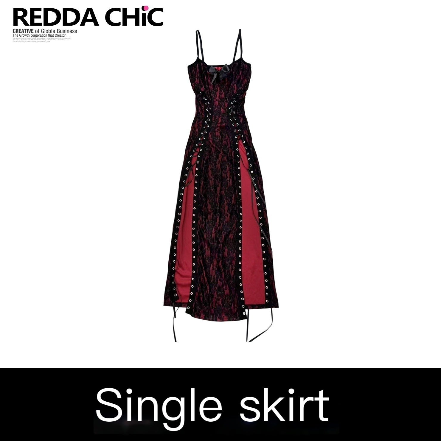 REDDACHIC_Dark_Gothic_Lace_Slit_Bodycon_Spaghetti_Strap_Women'S_Polyester_Maxi_Dresses_MISSTT