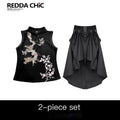 REDDACHIC_Dark_Gothic_Printed_Cheongsam_Sleeveless_Slim_Women'S_Two_Piece_Midi_Dresses_MISSTT