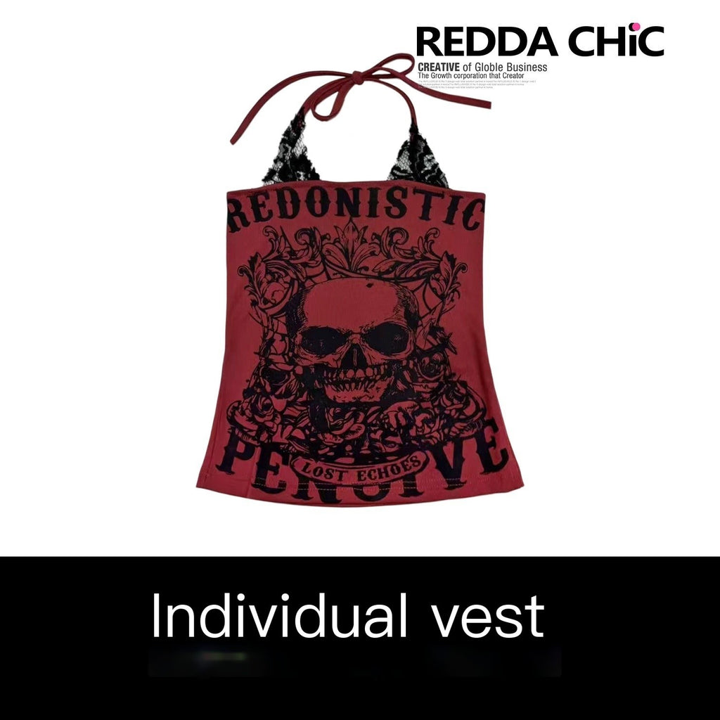 REDDACHIC_Dark_Gothic_Wine_Red_Skull_Print_Halter_Crop_Slim_Fit_Women'S_Camisoles_MISSTT