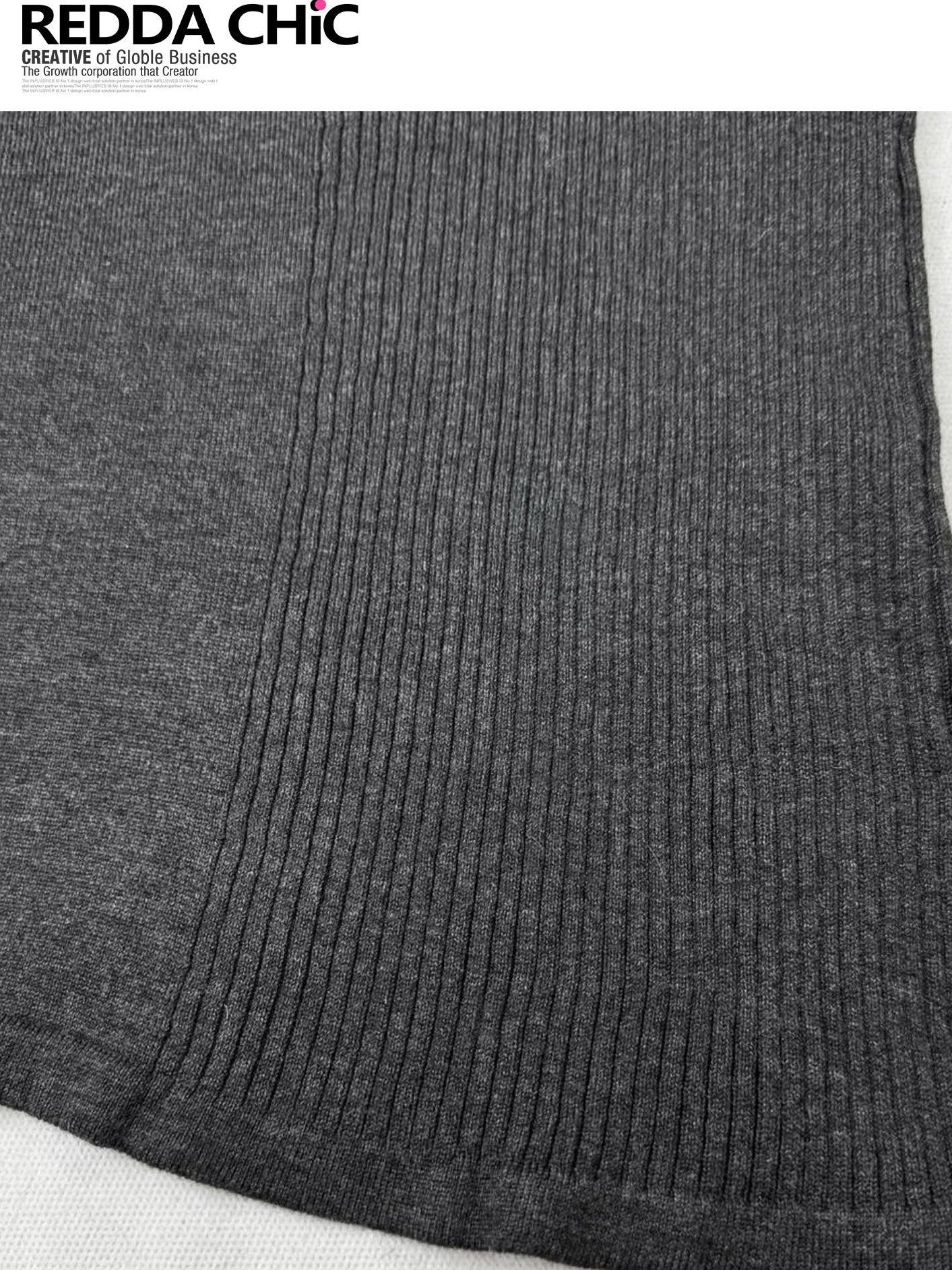 REDDACHIC Dark Gray Asymmetric Slim Batwing Mockneck Women'S Thin Long Sleeve T-Shirts