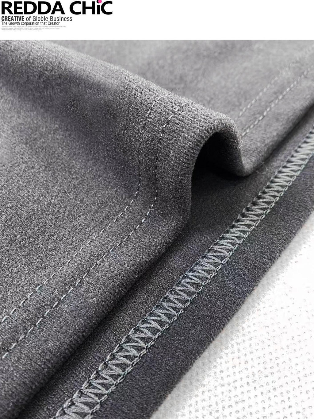 REDDACHIC Dark Gray High Neck Slim Y2K Vintage Women'S Derong Fleece Long Sleeve T-Shirts