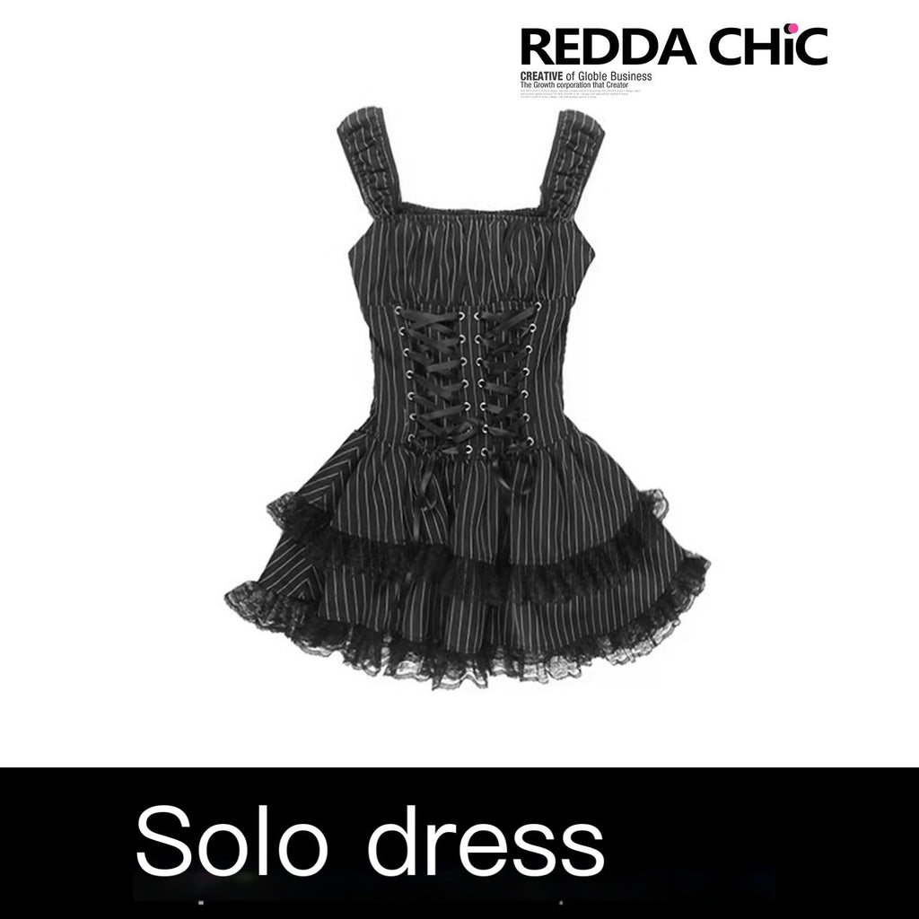 REDDACHIC_Dark_Striped_Gothic_Lace_Layered_Tiered_A_Line_Strappy_Women'S_Mini_Dresses_MISSTT