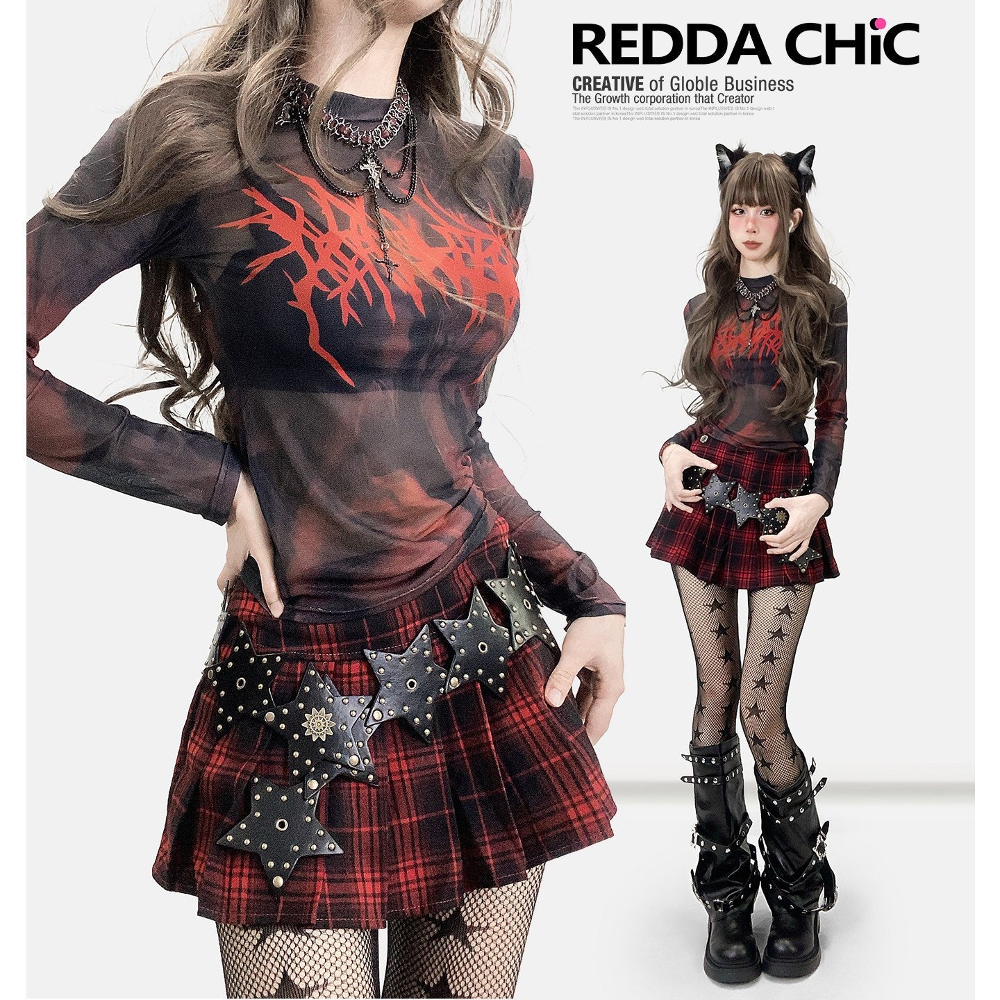 REDDACHIC_Dark_Subculture_Tie_Dye_Cross_Print_Women'S_Mesh_Long_Sleeve_T-Shirts_MISSTT