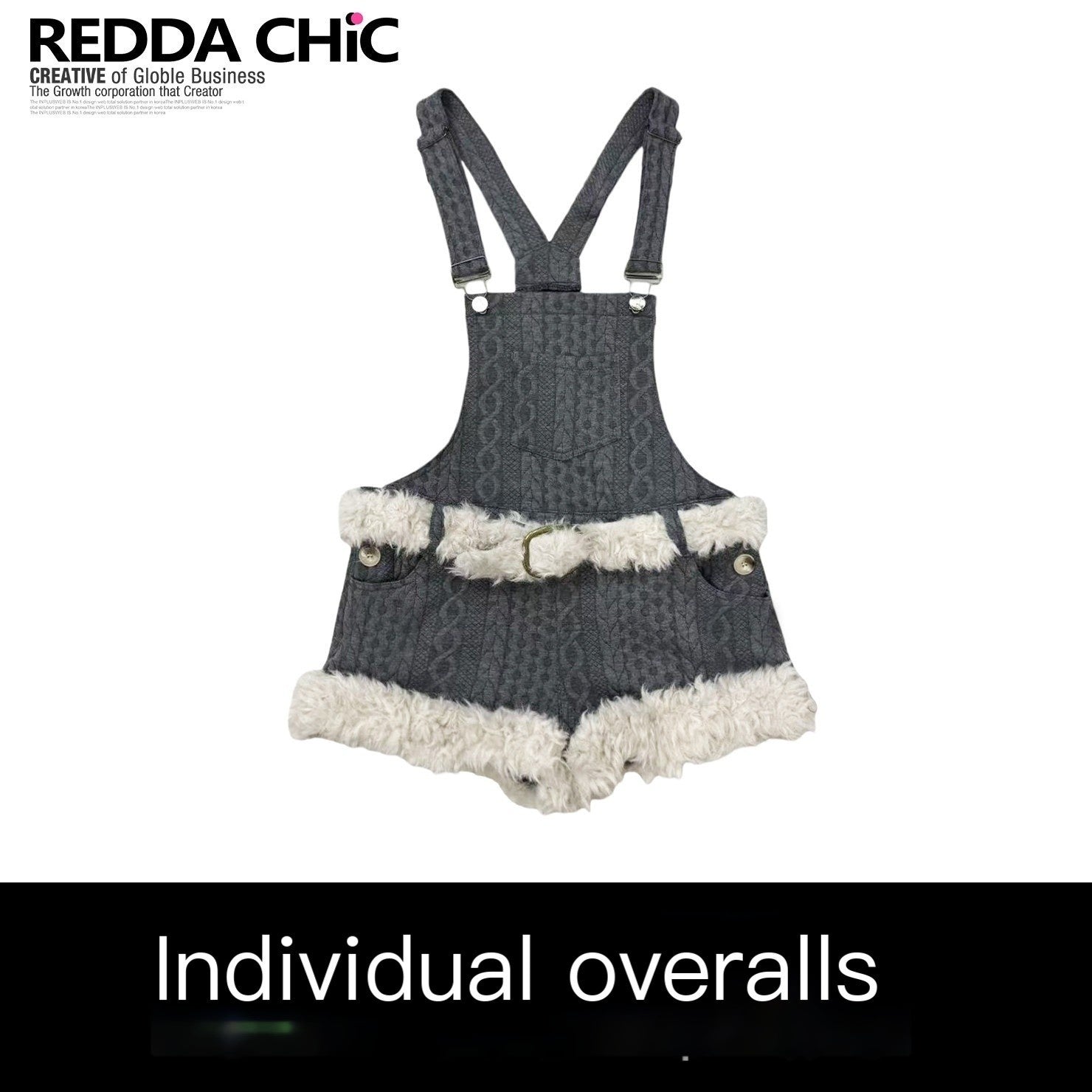 REDDACHIC_Fur_Patchwork_Suspender_Layered_Vintage_Women'S_Wool_Knit_Short_Trousers_MISSTT