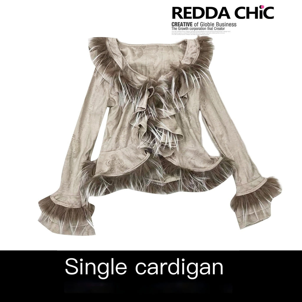REDDACHIC_Fuzzy_Distressed_Vintage_Cropped_Cinched_Waist_Women'S_Knit_Cardigans_MISSTT