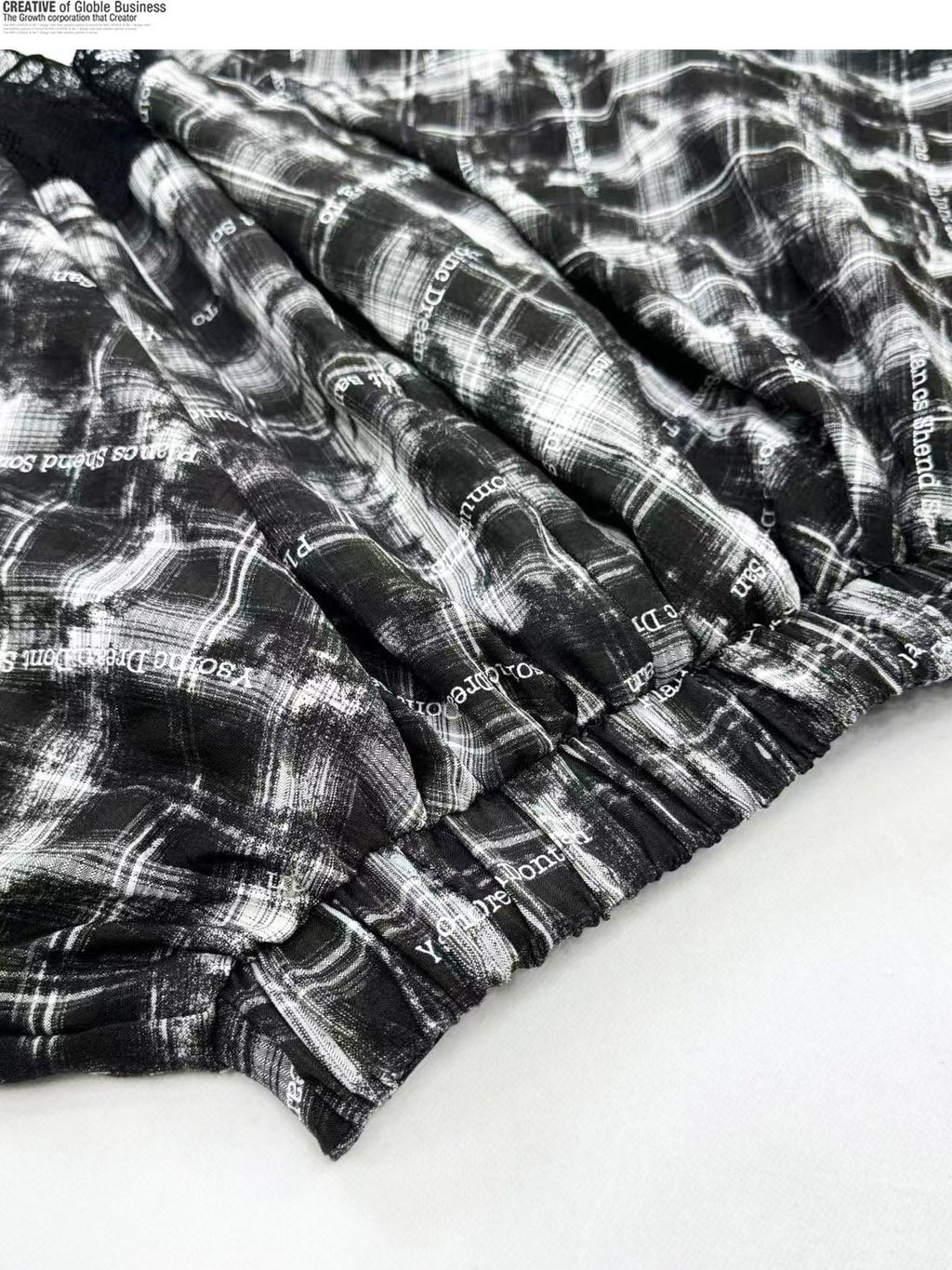 REDDACHIC Gothic Black White Plaid Asymmetric Pleated High Waist Women'S Lace Mini Skirts