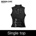 REDDACHIC_Gothic_Cutout_Punk_Mock_Neck_Cropped_Slim_Women'S_Polyester_Tank_Tops_MISSTT