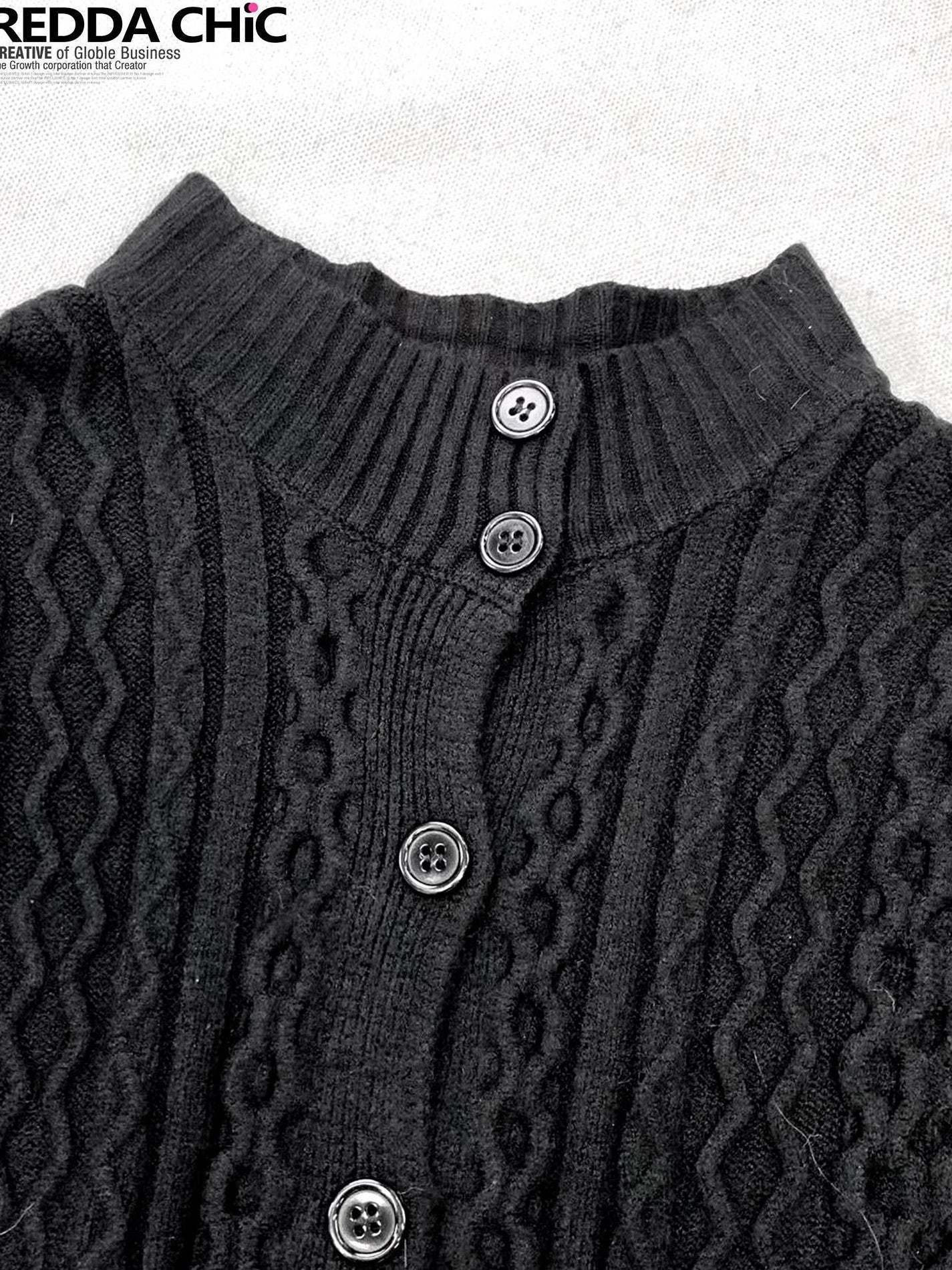 REDDACHIC Gothic Dark Asymmetrical Cape Knit Drop Shoulder Cropped Slim Women'S Sweaters