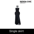 REDDACHIC_Gothic_Halter_Cross_Cutout_Lace_Waist_Cinched_Bodycon_Women'S_Slip_Maxi_Dresses_MISSTT