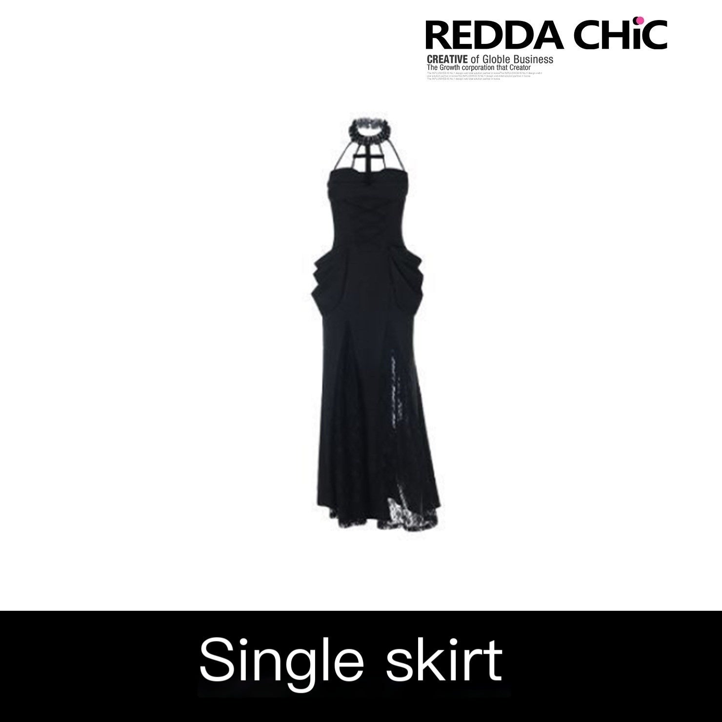 REDDACHIC_Gothic_Halter_Cross_Cutout_Lace_Waist_Cinched_Bodycon_Women'S_Slip_Maxi_Dresses_MISSTT