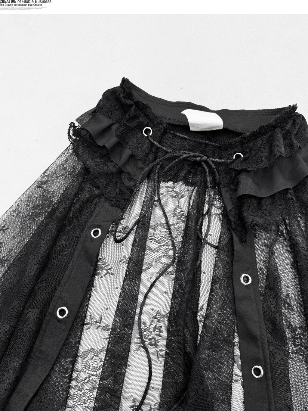 REDDACHIC Gothic Lace Shawl Strap Cropped Cinched Waist Women'S Denim Camisoles