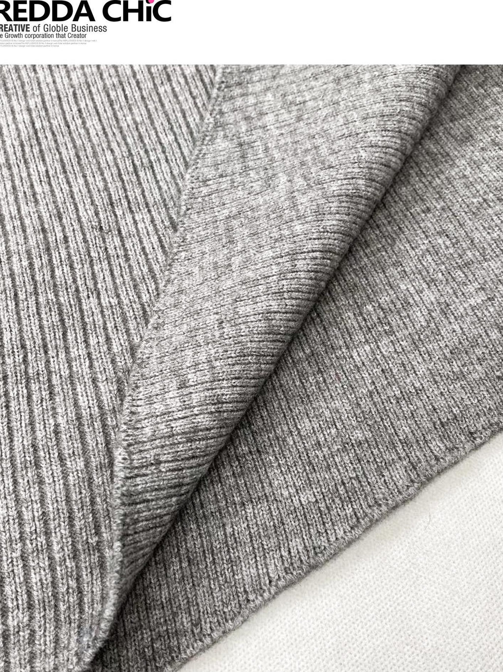 REDDACHIC Gray Asymmetric Shawl Neck Oversized Loose Women'S Knit Sweaters