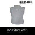 REDDACHIC_Gray_Blue_Mock_Neck_Cinched_Waist_Cropped_Slim_Women'S_Polyester_Tank_Tops_MISSTT