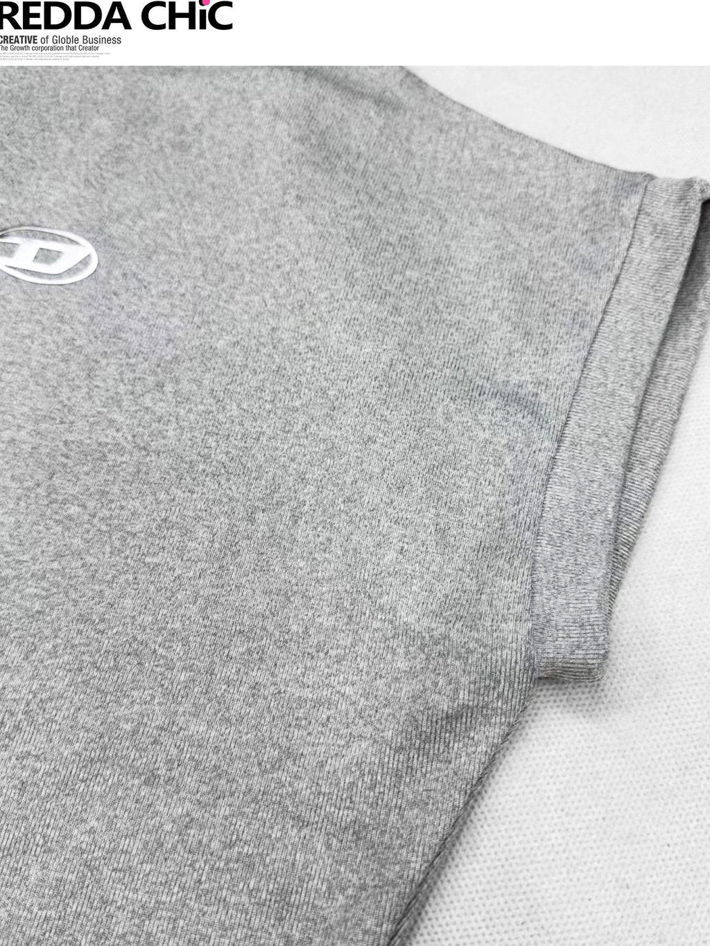 REDDACHIC Gray Blue Mock Neck Cinched Waist Cropped Slim Women'S Polyester Tank Tops