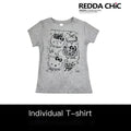 REDDACHIC_Gray_Cartoon_Kitty_Print_Cinched_Waist_Cropped_Women'S_Short_Sleeve_T-Shirts_MISSTT