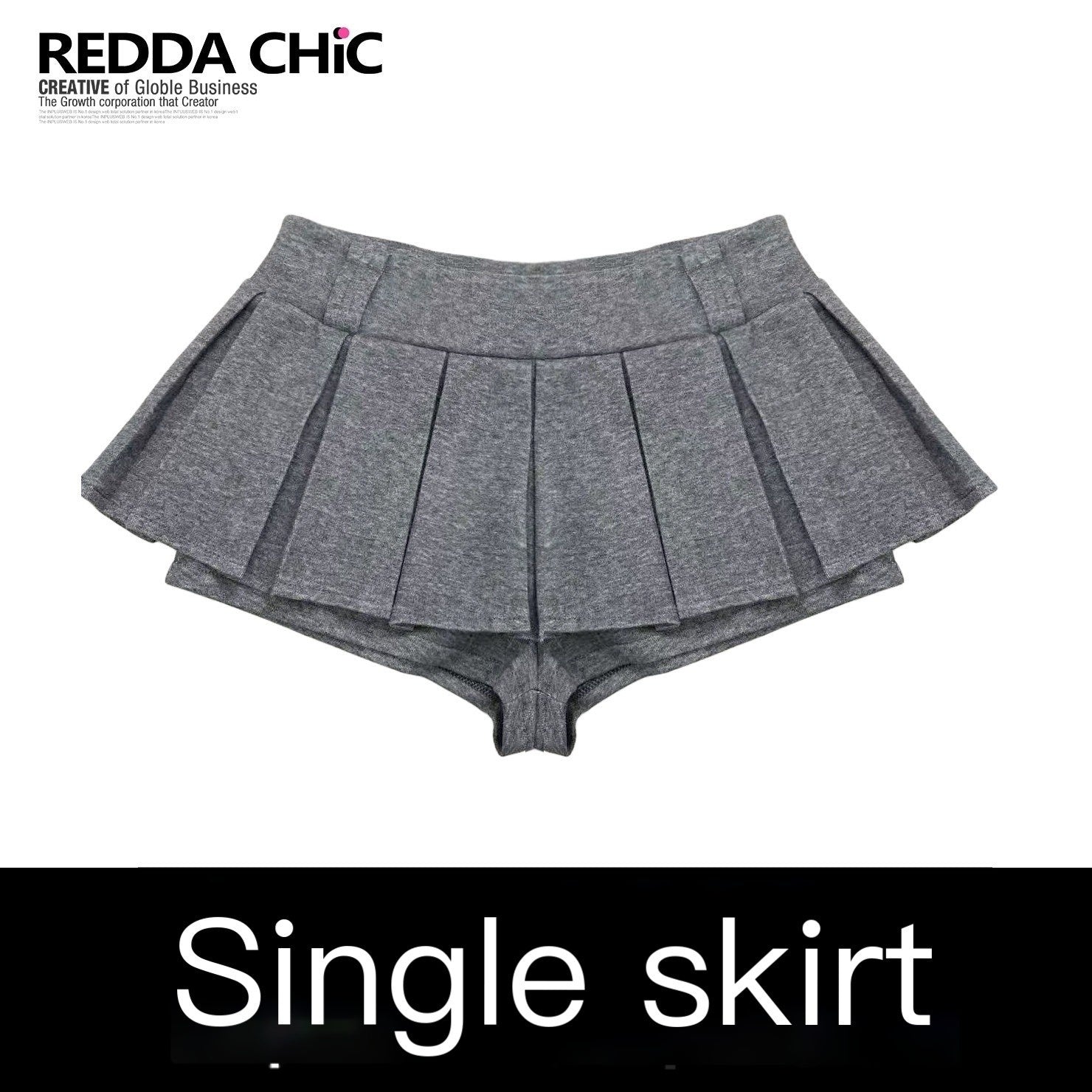 REDDACHIC_Gray_Pleated_A_Line_Spliced_Ruffle_Low_Waist_Women'S_Woolen_Mini_Skirts_MISSTT