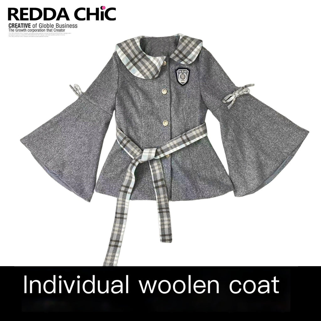 REDDACHIC_Grey_Plaid_Pleated_Schoolgirl_Women'S_Woolen_High_Waist_Mini_Skirts_MISSTT