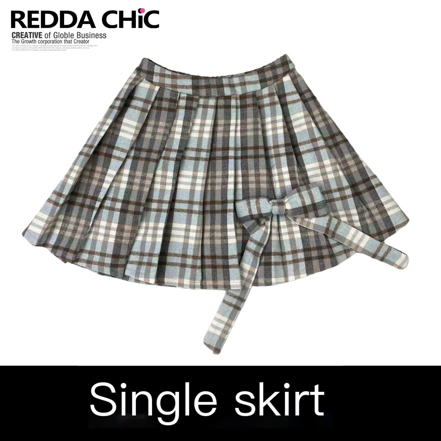 REDDACHIC_Grey_Plaid_Pleated_Schoolgirl_Women'S_Woolen_High_Waist_Mini_Skirts_MISSTT