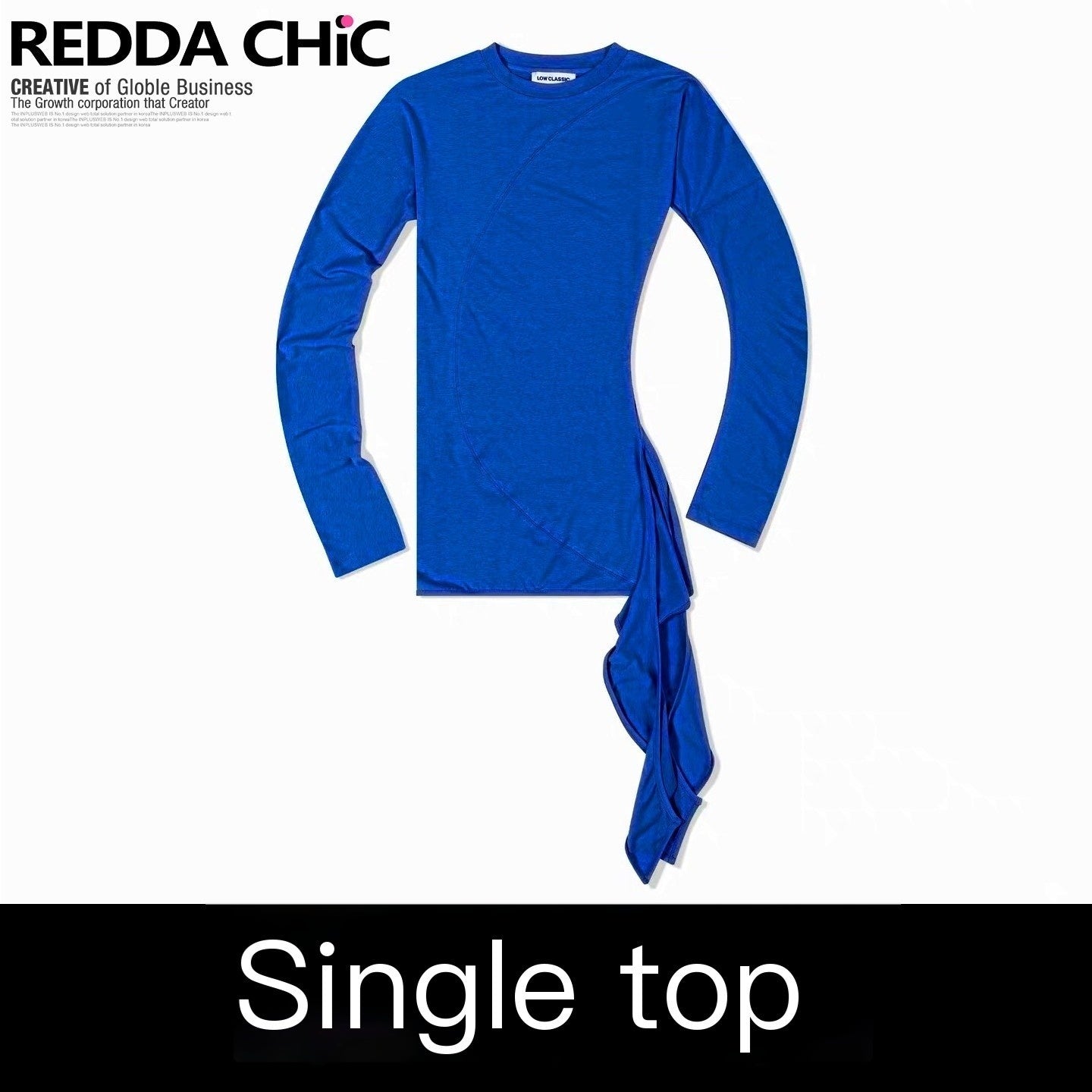 REDDACHIC_Klein_Blue_Asymmetric_Layered_Mid_Length_Women'S_Long_Sleeve_T-Shirts_MISSTT