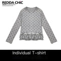 REDDACHIC_Light_Gray_Polka_Dot_Heart_Pleated_Hem_Women'S_Derong_Long_Sleeve_T-Shirts_MISSTT