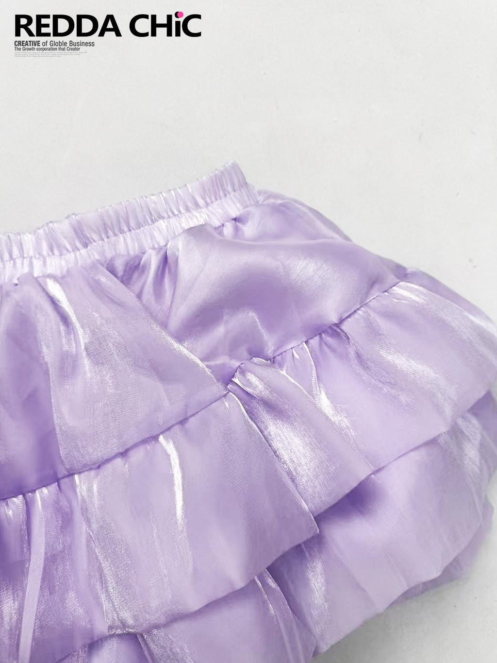 REDDACHIC Lilac Floral Halter Lace Waist Puff Women'S Composite Lace Mini Dresses