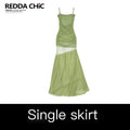 REDDACHIC_Mustard_Green_Cutout_Fishtail_Bodycon_Women'S_Mesh_Slip_Maxi_Dresses_MISSTT