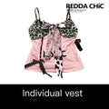 REDDACHIC_Pink_Fuzzy_Leopard_Print_Bow_Slim_Fit_Cropped_Women'S_Triacetate_Camisoles_MISSTT