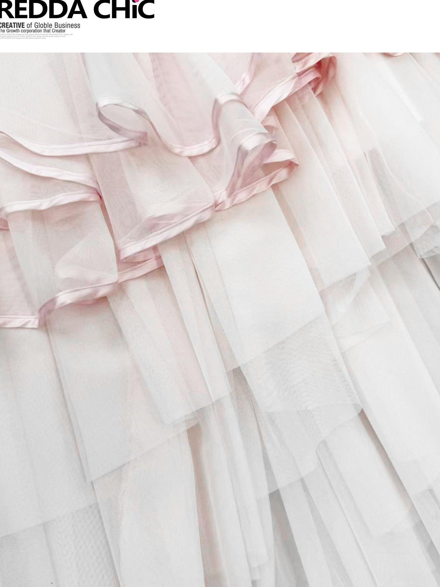 REDDACHIC Pink Tiered Asymmetrical A Line Spliced Women'S Tulle Midi Skirts