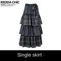 REDDACHIC_Plaid_Tiered_Pleated_A_Line_High_Waist_Bow_Women'S_Maxi_Skirts_MISSTT
