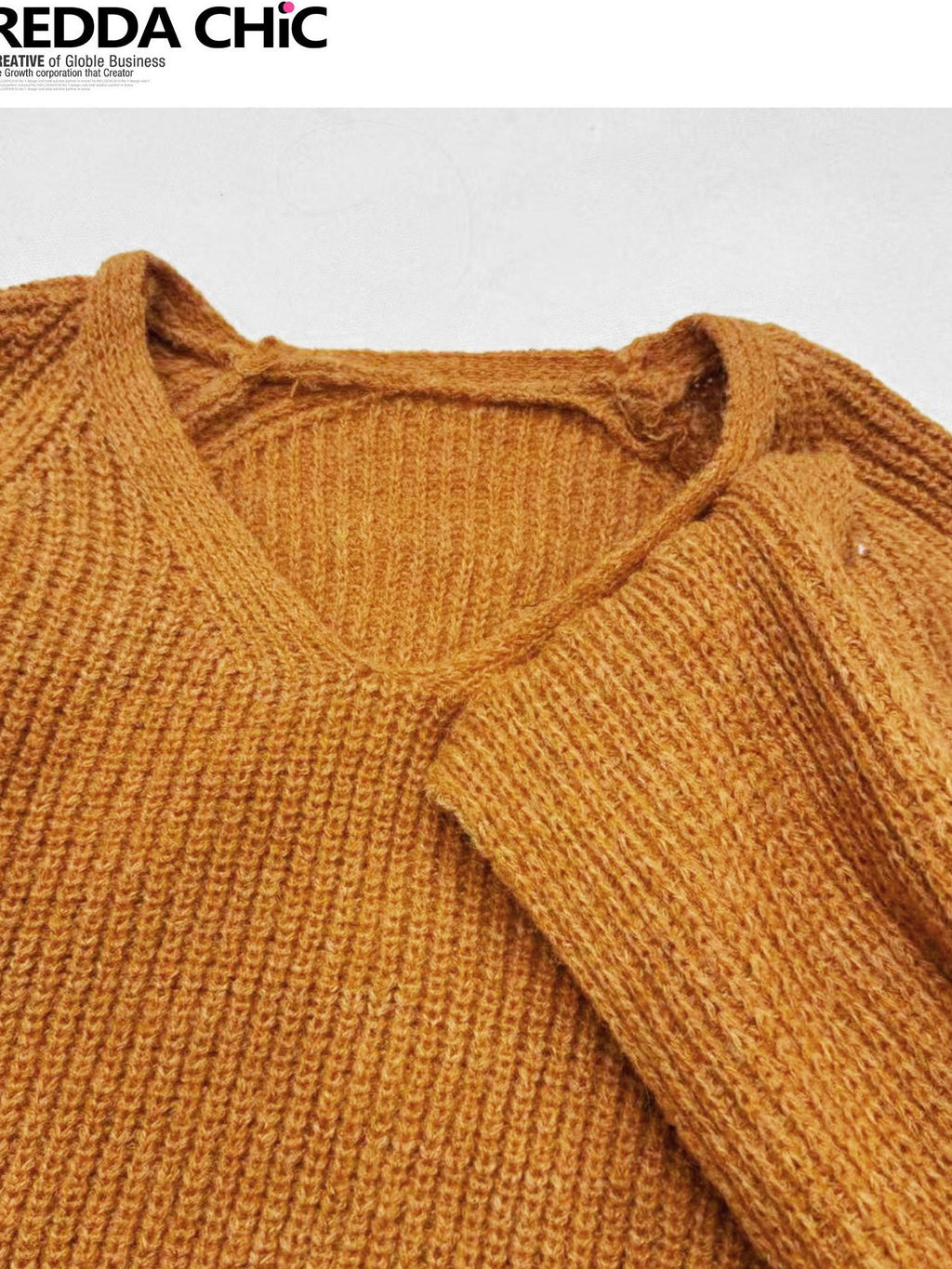 REDDACHIC Pumpkin Orange Turtleneck Knitted Loose Pullover Slouchy Women'S Sweaters