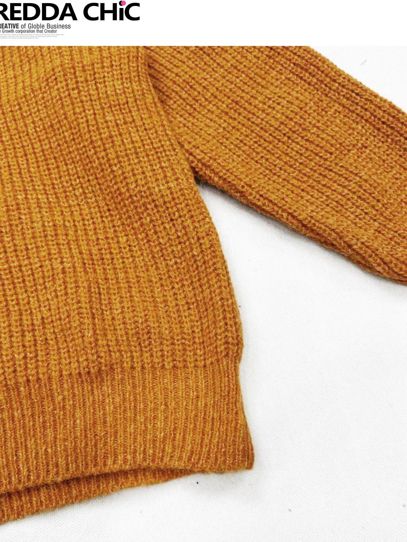 REDDACHIC Pumpkin Orange Turtleneck Knitted Loose Pullover Slouchy Women'S Sweaters