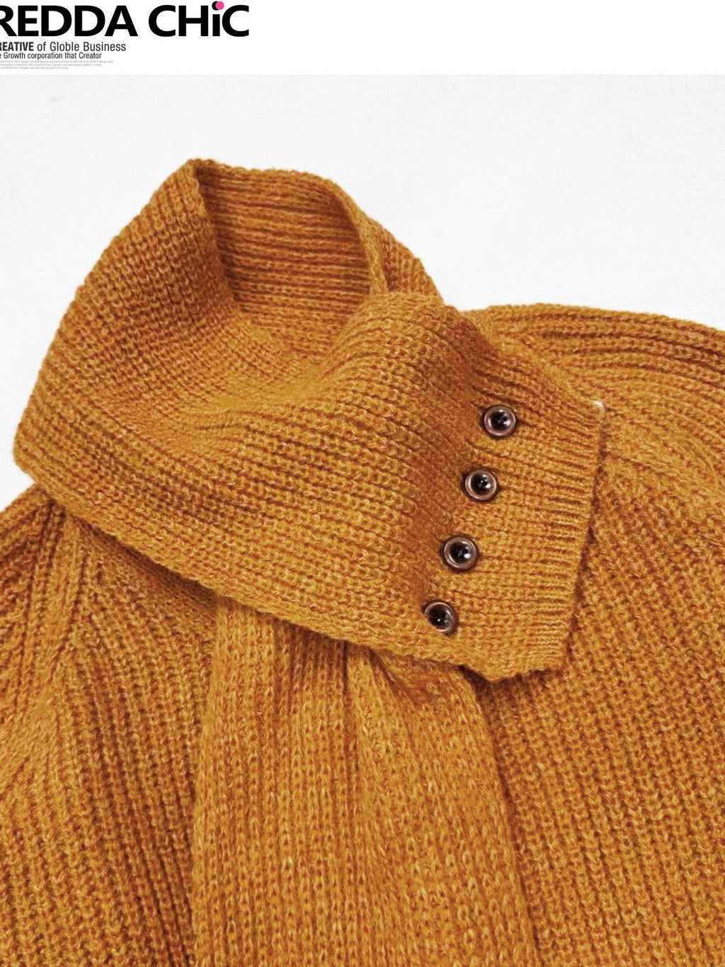 REDDACHIC Pumpkin Orange Turtleneck Knitted Loose Pullover Slouchy Women'S Sweaters