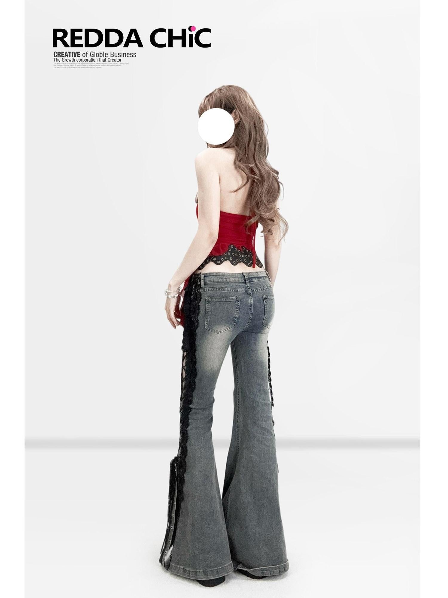 REDDACHIC Red Halter Asymmetrical V-neck Cropped Fitted Women'S Mesh Camisoles