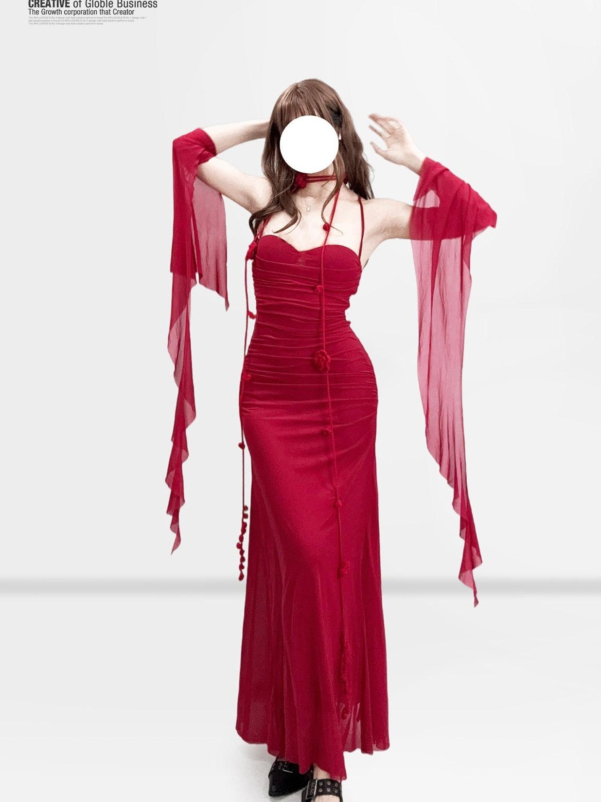 REDDACHIC Red Spaghetti Strap Bodycon Midi Hip Hugging Women'S Slip Maxi Dresses