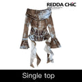REDDACHIC_Retro_Gradient_Print_One_Shoulder_Fitted_Waist_Women'S_Mesh_Long_Sleeve_T-Shirts_MISSTT
