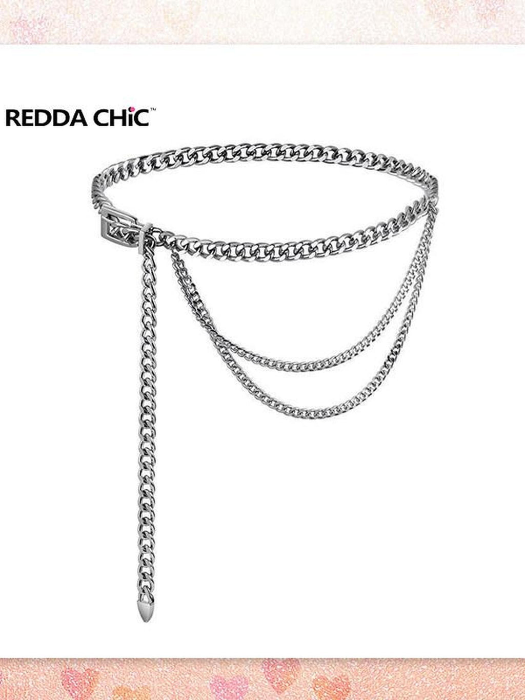 REDDACHIC Sexy Layered Waist Chain Euro Style Women'S Metal Clothing Accessories
