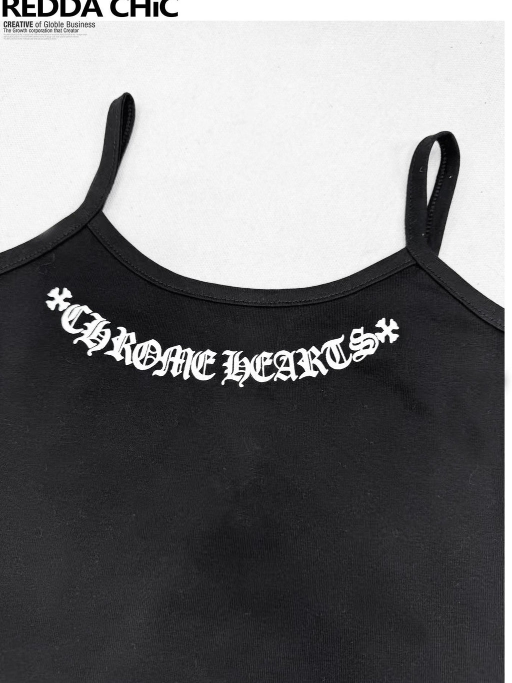 REDDACHIC Subculture Dark Y2K Letter Print Slim Cinched Cropped Women'S Camisoles