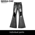 REDDACHIC_Sweet_Spicy_Ripped_Rhinestone_Slim_Women'S_Cotton_Stretch_Denim_Flare_Jeans_MISSTT